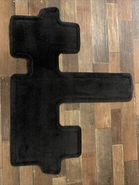 Prd12006rtbm1 Toyota 2014-19 Highlander Oem Black Carpet 3rd Row Floor Mat 7 Passenger