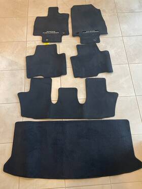 Pt206-48240-20 Toyota Genuine Grand Highlander Carpet Floor Mats 6pc Black 8 Passenger With 3rd