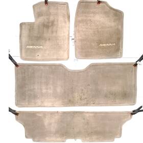 Pt208-08990 Toyota Sienna 1998-2003 Oem Beige Carpet Front 2nd 3rd Row Floor Mat Set