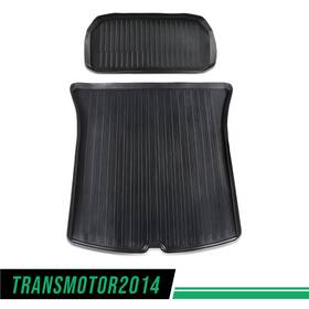 Tra122219 Transmotor2014 2x Fit For 2020-2024 Tesla Model Y Weather Trunk Mats Cargo Liner Injection Tpe