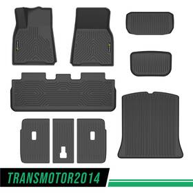 Tra889931 Transmotor2014 Fit For 2020-24 Tesla Model Y 5 Seater Tpe Floor Mats And Cargo Liner Backrest Mat
