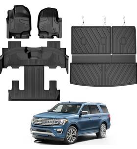Fm-fo-012-7-zh-3 Ttx Lighting Fm-fo-012-7-zh-3%-ttx For 2018-2025 Ford Expedition 7 Seat Floor Mats Cargo Trunk Liners Backrest