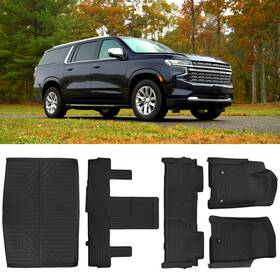 Mallrsoo66cr07701zb-1f Twom For 2021-2025 Chevry Suburban /gmc Yukon Xl Tpe Floor Mats Liners Black