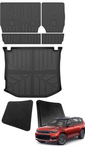 Jgc3 Utiiy Cargo Liner With Seat Back Cover Fit For 2011-2021 Jeep Grand Cherokee