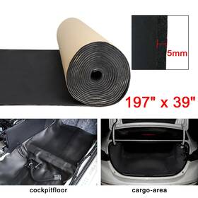 Uxcell 784958575574 197mil 5mm 53.35sqft Car Heat Sound Deadener Insulation Deadening Mat 197 Inch X39