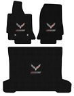 V0748127 V0742127 Lloyd Mats Corvette Coupe Jet Black Floor Trunk Flags Logos
