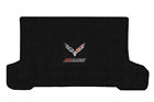 V0754127 Lloyd Mats Corvette Convertible Jet Black Trunk Mat Crossed Flags