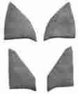 22260 V3500 Acc Factory Fit 1987-1991 Gmc Crew Cab Kick Panel Inserts Without Cardboard Cutpile Carpet 5491