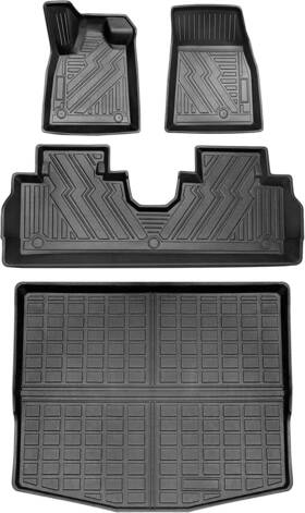 Vanseno 768477158890 Floor Mats Cargo Trunk Liner Fits Ford Mustang Mach-e 2021-2024