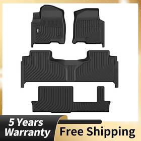 219gc4h79842 Viwik Floor Mats For Chevrolet Tahoe 8 Seat Bench Seating 2021-2024 Rubber Liners