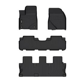 5018ffm203rus1 Viwik Floor Mats Compatible For 2014-2019 Highlander Car Black