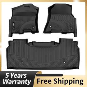 Fg2hb594891 Viwik Floor Mats For Dodge Ram 1500 2019-2024 Crew Cab With Under-seat Storage Box Tpe
