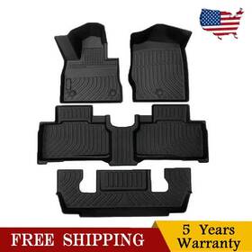 Top104664 Viwik Floor Mats For 2020-2022 Ford Explorer 6 Seat Tpe Rubber Liners All Weather