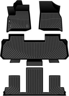 Viw150142 Viwik Floor Mats For Chevrolet Traverse 7 Seat 2018-2023 Rubber Liners Tpe All Weather
