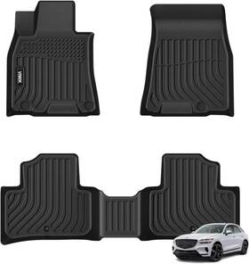 Zon133398 Viwik Floor Mat Liners For 2022-2024 Genesis Gv70 2022 2023 2024 All Weather Rubber