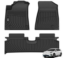 Zon135224 Viwik 3pcs Floor Mats Liners For 2023 2024 Kia Niro Ev 2023-2024 Rubber Tpe Black
