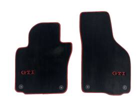 1k1061271paryj Volkswagen 2006 - 2011 Vw Gti Embroidered Red And Black Floor Mats Front 2pcs Rare