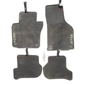 1km061550 Volkswagen Jetta 2005-2010 Oem Black Rubber Front And Rear Floor Mat Liners