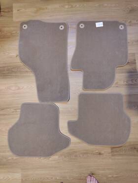 1q1863011c Volkswagen Eos Convertible Oem Floor Mats For 2007-2016 Beige / 4sets
