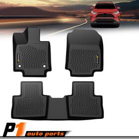 Zp0522-7 Vr Auto Parts 3pcs Floor Mats Fits 2019-25 Toyota Rav4 Front And Rear All Weather Tpe Protector