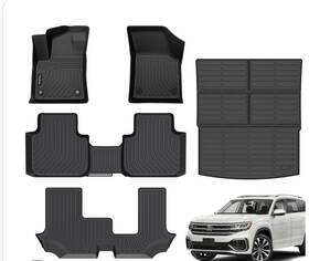 Wailtnb 759135325495 Floor Mats And Cargo Mat Custom For Volkswagen Atlas 7 Seats Bench Seating 2024