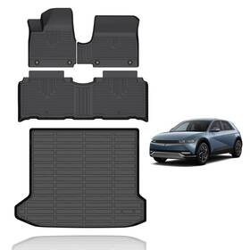 Wayhigh 5 2022 2024 All Weather Floor Mats And Cargo Liner Set Black For 2022-2024 Hyundai Ioniq Tpe