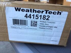4415182 Weather Tech Brand New 2019-2023 Ford Ranger Rear Mat 1pc