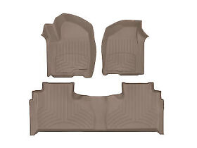 451632-1-2im Weather Tech Floor Liner Hp For Escalade Tahoe Yukon Suburban 1st 2nd Row Tan