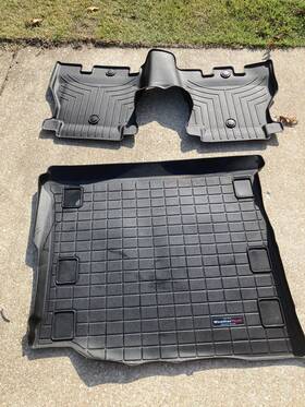 401107 Weathertech Cargo Trunk Liner And Second Row For Jeep Wrangler Unlimted