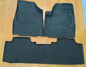 44050-1-2 Weathertech Floor Mats For 2006-2014 Honda Ridgeline - 1st And 2nd Row Black