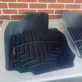 440802 Weathertech Floor Mats Floorliner For Golf/gti/jetta/rabbit 1st And 2nd Row- Black