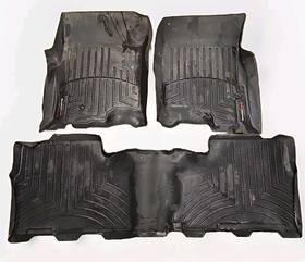 44082-1-2 Weathertech Floorliner For 1997-2002 Ford Expedition - 1st And 2nd Row Black