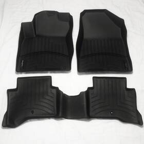 4410361-1-3 Weathertech 2017 - 2022 Kia Niro Black Front And Second Row Floor Liners 4410361