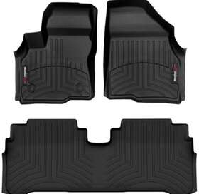 441170-1-2 Weathertech Floorliner Mats For 2017-2022 Chevrolet Bolt Ev 1st And 2nd Row Black
