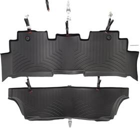 4412183 Weathertech Floorliner Mats For 2018-2023 Honda Odyssey 2nd And 3rd Row - Black
