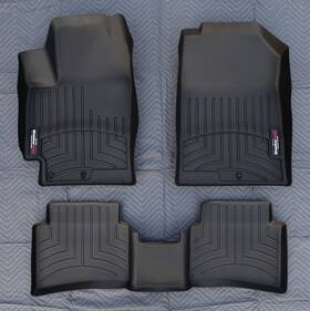 441336-1-2 Weathertech 2018-2022 Hyundai Accent Floorliner Mats - 1st And 2nd Row Black