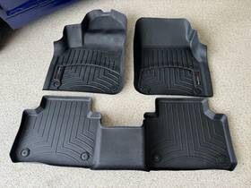 441488-1-2 Weathertech Porsche Cayenne Floor Mats - 1st And 2nd Row Black