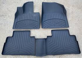 441578-1-2im Weathertech 2020-2025 Hyundai Palisade Floorliner Hp 1st And 2nd Row Black Mats