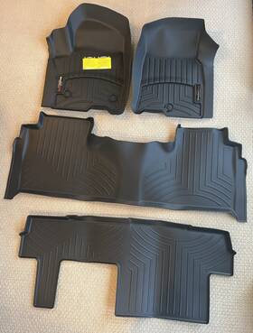 441632-1-2-6 Weathertech 21-24 Suburban All Weather New Black 1st 2nd 3rd Mat Liner Genuine