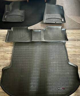 441656-1-2 Weathertech Floorliners And Cargo Liner For 2021-2023 Hyundai Santa Fe -black