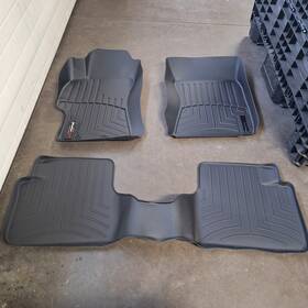 441661-1-2 Weathertech Floor Mats Floorliner Set Black Wrx Impreza Sti
