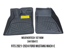 4416641im Weathertech Floorliner Hp For 2021-2024 Ford Mustang Mach-e - 1st Row Black