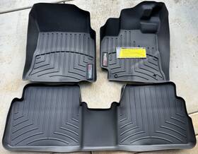 44186-1-2 Weathertech Floorliner For 2009-2010 Pontiac Vibe Corolla- 1st And 2nd Row Black