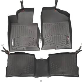 444893 Weathertech Black Rear Floor Liners Mats For 2014-2016 Kia Cadenza