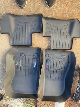 44573-1-3 Weathertech Floor Mats Floorliner For Jeep Wrangler 2014-2018 1st 2nd Row Black