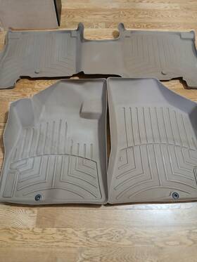 450961 Weathertech 2007-09 Hyundai Santa Fe Floorliner 3pc Set In Tan Color