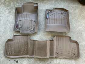 45401-1-2 Weathertech Floorliner Mats 2013 Mercedes Ml M Class - 1st And 2nd Row -tan Used