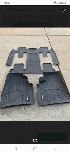 472511-479423 Weathertech Car Floorliner For Traverse / Acadia Enclave 1st/2nd/3rd Row