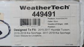 449491 Weathertech 787765680271 Floorliner 1st Row 2015-18 Hyundai Tucson Sportage See Specs