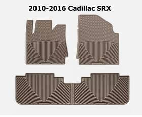 W191tn-w192tn Weathertech W191-w192 2010 - 2016 Cadillac Srx All-weather Floor Mats Tan